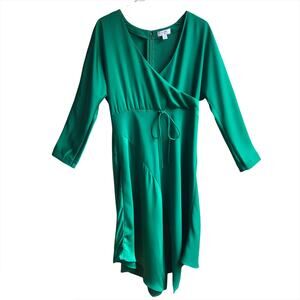 Cushnie Target Wrap Dress Long Sleeves Size 14 Holiday Party St Patrick's Day